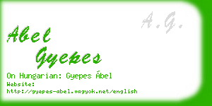 abel gyepes business card