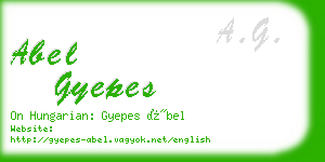 abel gyepes business card